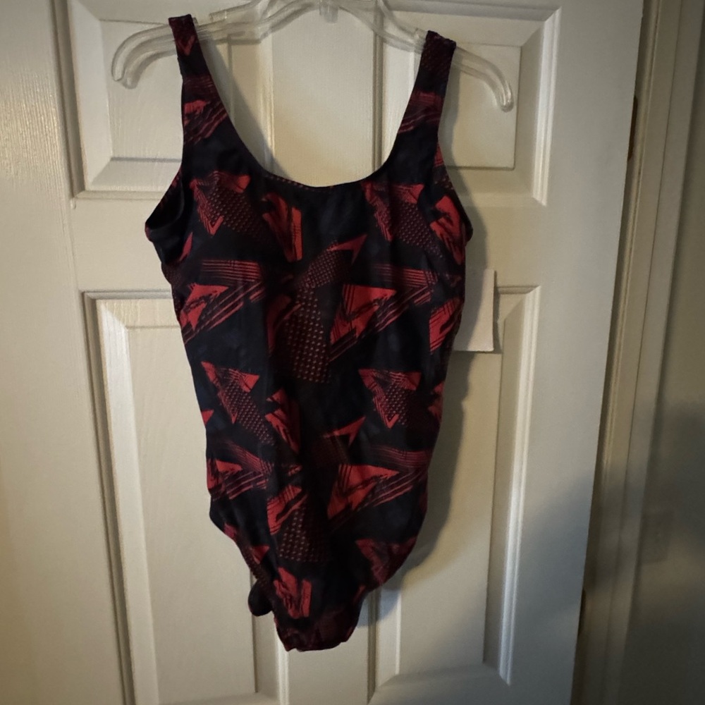 Stylish Red and Black Kids One Piece Swimsuit